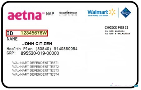 Download New York Aetna Inc. health insurance card Photoshop template